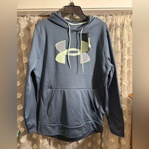 Under Armour Men's Gray Hoodie with White Logo